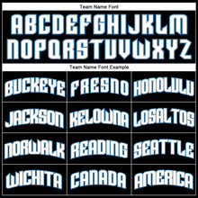 Laden Sie das Bild in den Galerie-Viewer, Uksn Individuelles Schwarz Königsblaue Nadelstreifen Weiß-Blau Authentic Basketball Trikot