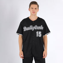 Laden Sie das Bild in den Galerie-Viewer, Uksn Individuelles Schwarz Weiß-Grau Baseball Trikot