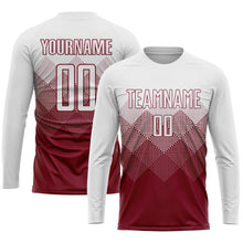 Laden Sie das Bild in den Galerie-Viewer, Uksn Individuelles Karmesinrot Weiß Sublimationsdruck Fußballtrikot