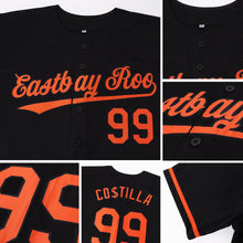 Laden Sie das Bild in den Galerie-Viewer, Uksn Individuelles Schwarz Orange Baseball Trikot