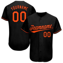 Laden Sie das Bild in den Galerie-Viewer, Uksn Individuelles Schwarz Orange Baseball Trikot