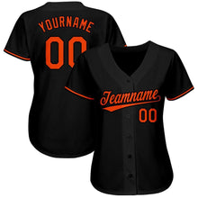 Laden Sie das Bild in den Galerie-Viewer, Uksn Individuelles Schwarz Orange Baseball Trikot