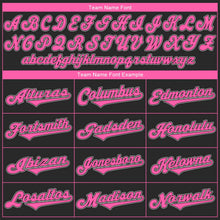 Laden Sie das Bild in den Galerie-Viewer, Uksn Individuelles Schwarz Pink-Weiß Authentic Baseball Trikot