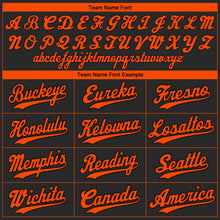 Laden Sie das Bild in den Galerie-Viewer, Uksn Individuelles Schwarz Orange Authentic Baseball Trikot