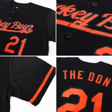Laden Sie das Bild in den Galerie-Viewer, Uksn Individuelles Schwarz Orange Authentic Baseball Trikot