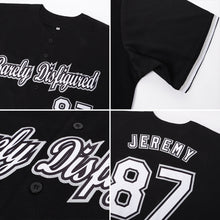 Laden Sie das Bild in den Galerie-Viewer, Uksn Individuelles Schwarz Weiß-Grau Authentic Baseball Trikot