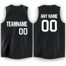 Laden Sie das Bild in den Galerie-Viewer, Uksn Individuelles Schwarz Weiß V-Ausschnitt Basketball Trikot