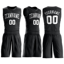 Laden Sie das Bild in den Galerie-Viewer, Uksn Individuelles Schwarz Weiß Rundhals Set Basketball Trikot