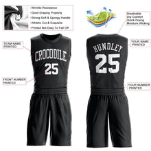 Laden Sie das Bild in den Galerie-Viewer, Uksn Individuelles Schwarz Weiß Rundhals Set Basketball Trikot