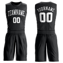 Laden Sie das Bild in den Galerie-Viewer, Uksn Individuelles Schwarz Weiß Rundhals Set Basketball Trikot