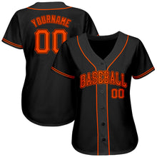 Laden Sie das Bild in den Galerie-Viewer, Uksn Individuelles Schwarz Orange Authentic Baseball Trikot