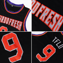 Laden Sie das Bild in den Galerie-Viewer, Uksn Individuelles Schwarz Weiß-Rot Authentic Retro Basketball Trikot