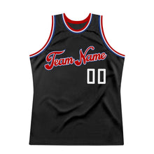 Laden Sie das Bild in den Galerie-Viewer, Uksn Individuelles Schwarz Weiß-Rot Authentic Retro Basketball Trikot