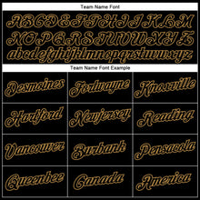 Laden Sie das Bild in den Galerie-Viewer, Uksn Individuelles Schwarz Schwarz-Altgold Authentic Retro Basketball Trikot