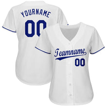 Laden Sie das Bild in den Galerie-Viewer, Uksn Individuelles Weiß Königsblau Baseball Trikot
