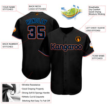 Laden Sie das Bild in den Galerie-Viewer, Uksn Individuelles Schwarz Puderblau-Orange Baseball Trikot