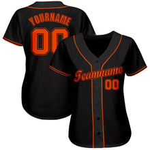 Laden Sie das Bild in den Galerie-Viewer, Uksn Individuelles Schwarz Orange Baseball Trikot