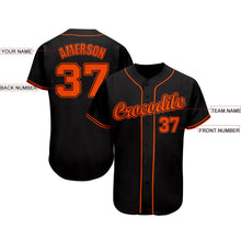 Laden Sie das Bild in den Galerie-Viewer, Uksn Individuelles Schwarz Orange Baseball Trikot