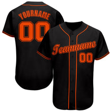 Laden Sie das Bild in den Galerie-Viewer, Uksn Individuelles Schwarz Orange Baseball Trikot