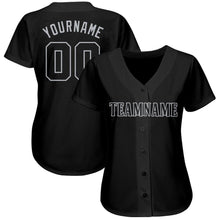 Laden Sie das Bild in den Galerie-Viewer, Uksn Individuelles Schwarz Grau Baseball Trikot