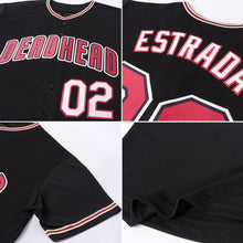 Laden Sie das Bild in den Galerie-Viewer, Uksn Individuelles Schwarz Karmesinrot-City Creme Baseball Trikot
