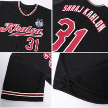 Laden Sie das Bild in den Galerie-Viewer, Uksn Individuelles Schwarz Karmesinrot-City Cream Authentic Baseball Trikot

