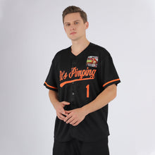 Laden Sie das Bild in den Galerie-Viewer, Uksn Individuelles Schwarz Orange Baseball Trikot
