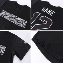 Laden Sie das Bild in den Galerie-Viewer, Uksn Individuelles Schwarz Grau Baseball Trikot
