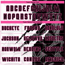 Laden Sie das Bild in den Galerie-Viewer, Uksn Individuelles Graffiti-Muster Schwarz-Pink Kratzer Sublimationsdruck Fußballtrikot
