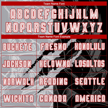 Laden Sie das Bild in den Galerie-Viewer, Uksn Individuelles Graffiti-Muster Weiß Schwarz Grau-Rot Kratzer Sublimationsdruck Fußballtrikot

