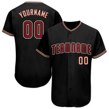 Laden Sie das Bild in den Galerie-Viewer, Uksn Individuelles Schwarz Karmesinrot-City Creme Baseball Trikot
