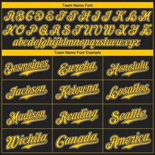 Laden Sie das Bild in den Galerie-Viewer, Uksn Individuelles Schwarz Gold-Weiß Authentic Baseball Trikot
