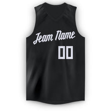 Laden Sie das Bild in den Galerie-Viewer, Uksn Individuelles Schwarz Weiß V-Ausschnitt Basketball Trikot
