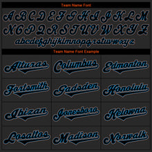 Laden Sie das Bild in den Galerie-Viewer, Uksn Individuelles Schwarz Schwarz-Hellblau Authentic Baseball Trikot
