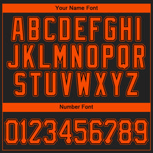Laden Sie das Bild in den Galerie-Viewer, Uksn Individuelles Schwarz Orange Authentic Baseball Trikot
