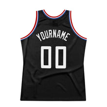 Laden Sie das Bild in den Galerie-Viewer, Uksn Individuelles Schwarz Weiß-Rot Authentic Retro Basketball Trikot
