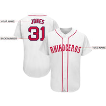 Laden Sie das Bild in den Galerie-Viewer, Uksn Individuelles Weiß Rot-Marineblau Baseball Trikot
