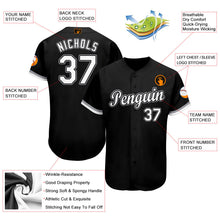 Laden Sie das Bild in den Galerie-Viewer, Uksn Individuelles Schwarz Weiß-Grau Baseball Trikot
