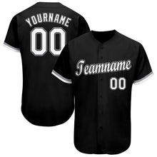 Laden Sie das Bild in den Galerie-Viewer, Uksn Individuelles Schwarz Weiß-Grau Baseball Trikot
