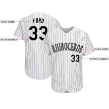 Laden Sie das Bild in den Galerie-Viewer, Uksn Individuelles Weiß Lila Nadelstreifen Schwarz-Grau Baseball Trikot
