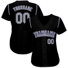 Laden Sie das Bild in den Galerie-Viewer, Uksn Individuelles Schwarz Grau-Lila Baseball Trikot
