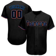 Laden Sie das Bild in den Galerie-Viewer, Uksn Individuelles Schwarz Puderblau-Orange Baseball Trikot
