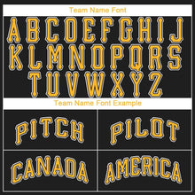 Laden Sie das Bild in den Galerie-Viewer, Uksn Individuelles Schwarz Gold-Weiß Baseball Trikot

