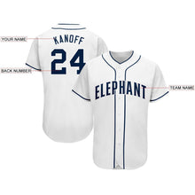 Laden Sie das Bild in den Galerie-Viewer, Uksn Individuelles Weiß Marineblau Baseball Trikot
