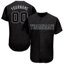 Laden Sie das Bild in den Galerie-Viewer, Uksn Individuelles Schwarz Grau Baseball Trikot
